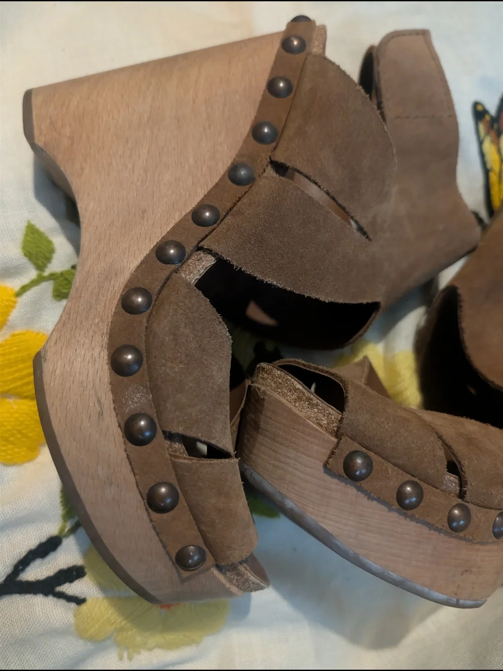 Pedro García Women's Brown Suede Platform Sandals